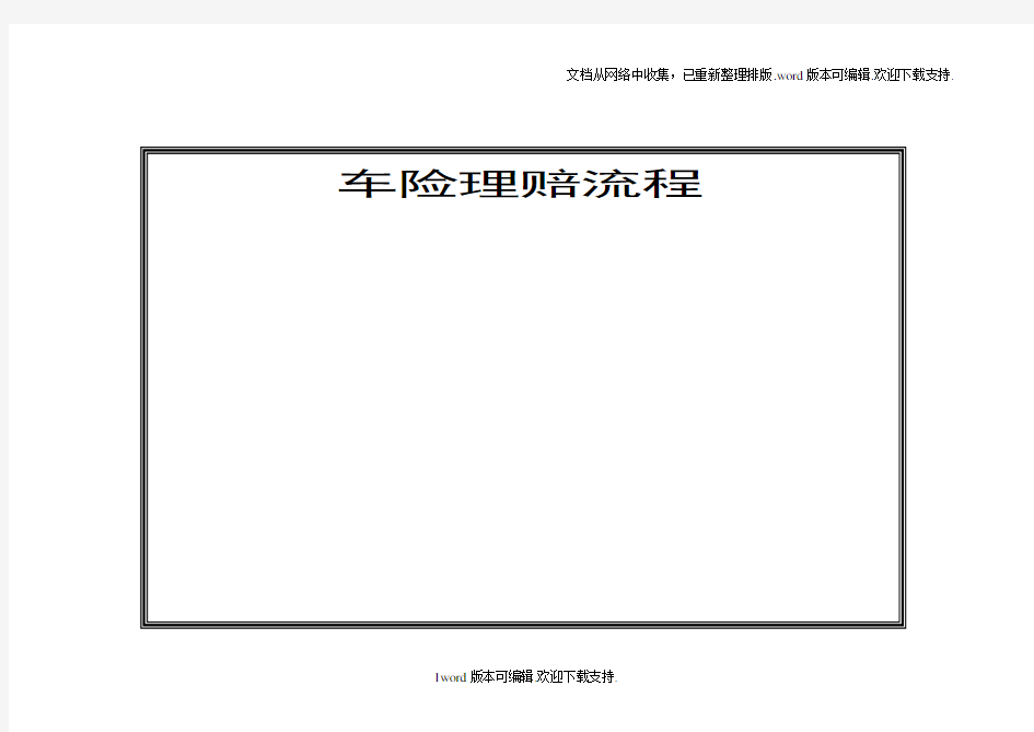 极详细的保险公司车险理赔内部处理流程