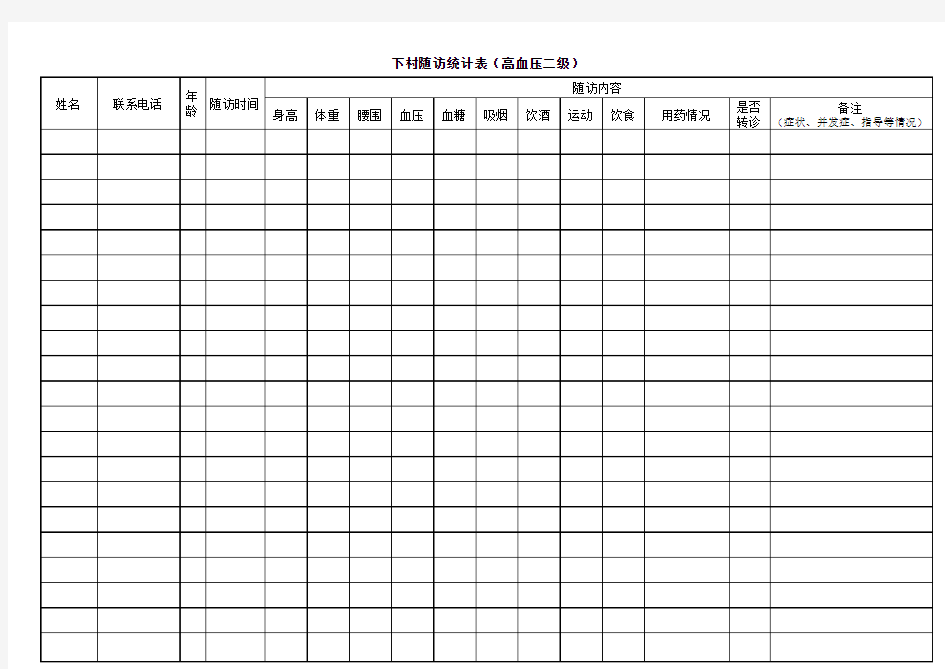 (空白)下村随访统一表格
