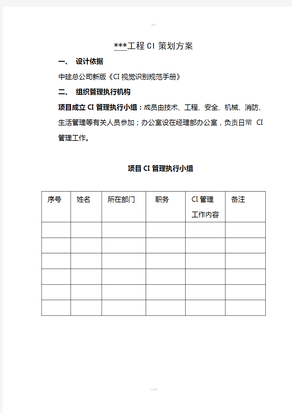 项目CI策划方案