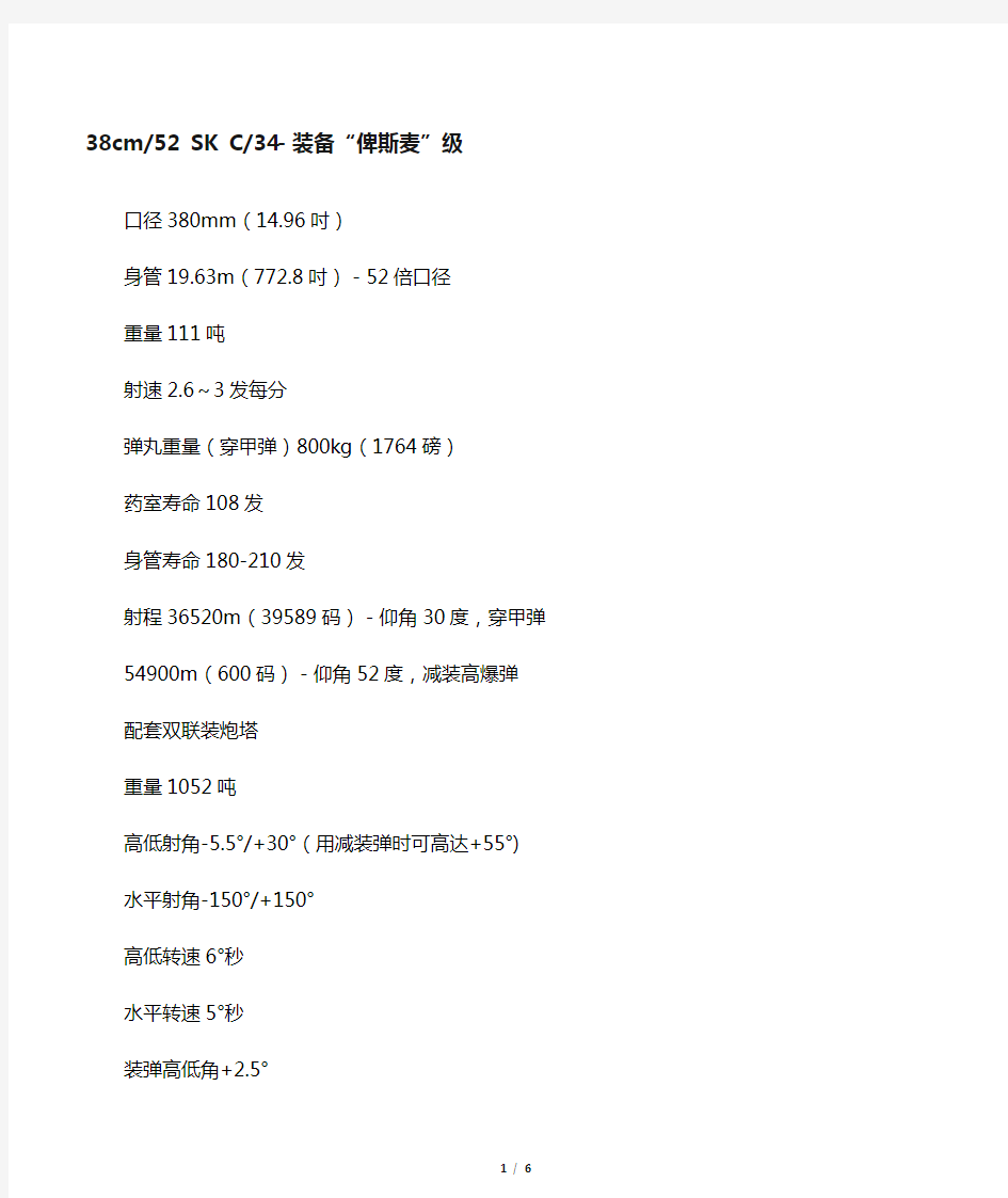 世界各国部分战列舰炮塔重量