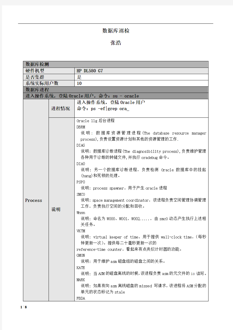 Oracle11gRAC巡检手册