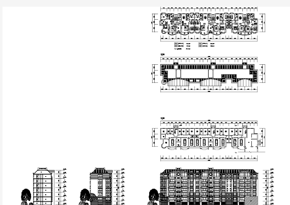六层671平方米住宅楼房建筑设计图