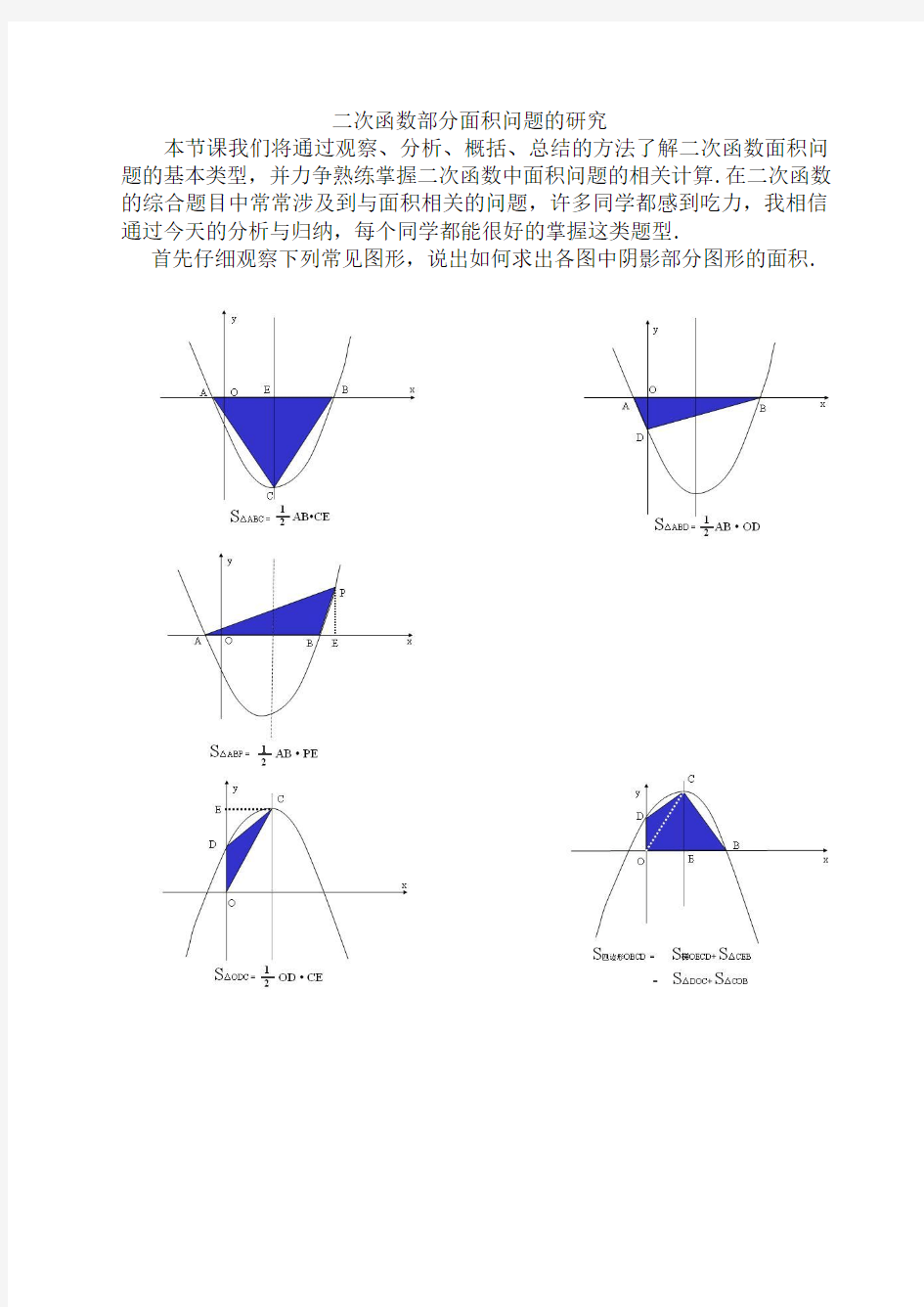 二次函数面积问题[1]