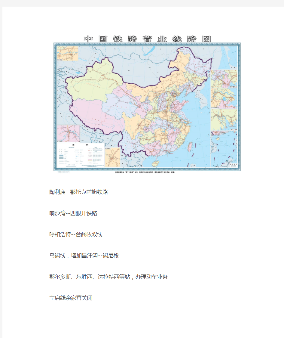 中国铁路线路图