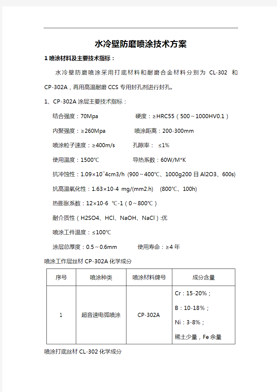 电弧喷涂技术处理方案