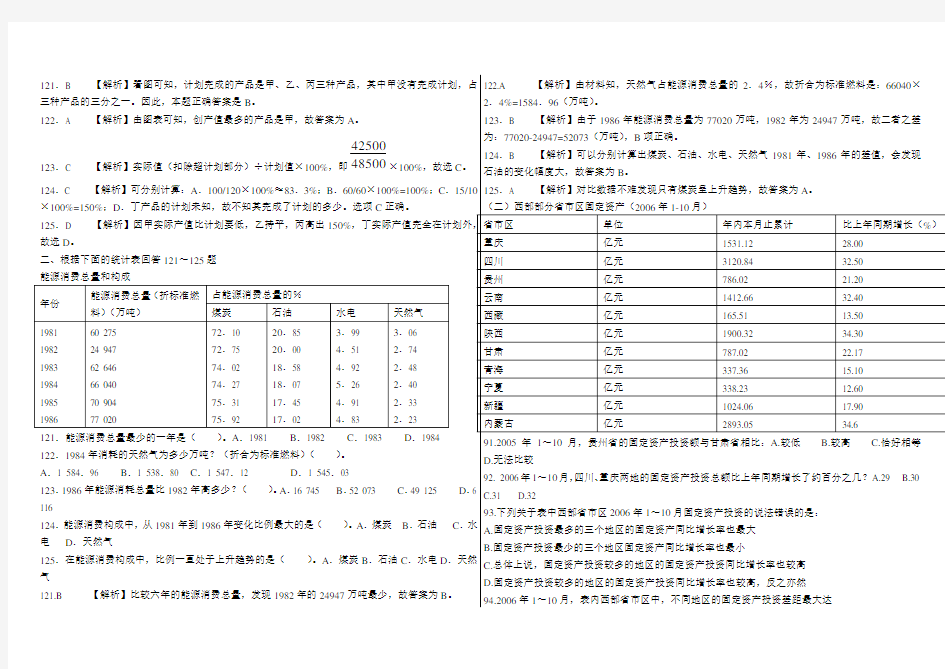 资料分析题库+分析(很全)