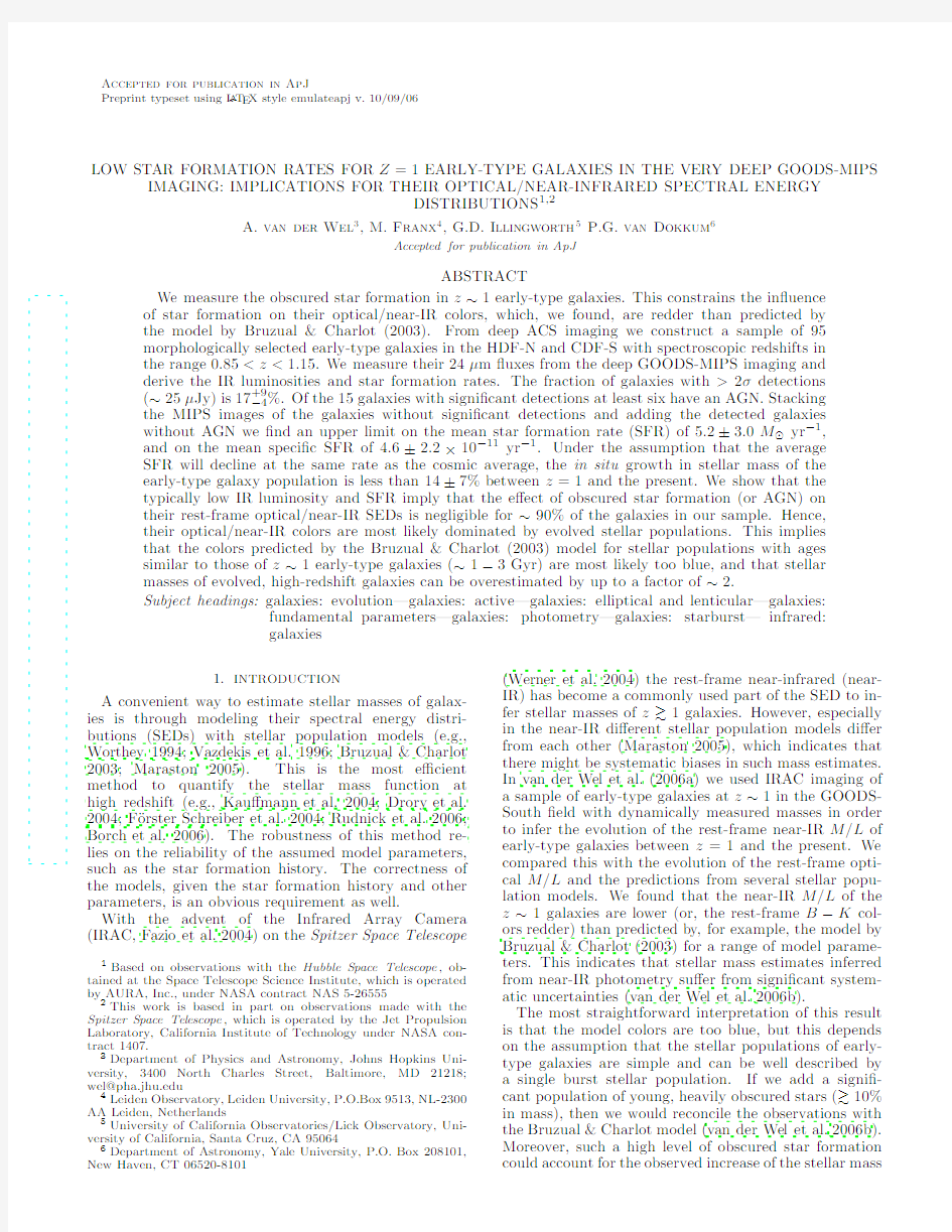 Low Star Formation Rates for z=1 Early-Type Galaxies in the Very Deep GOODS-MIPS Imaging Im