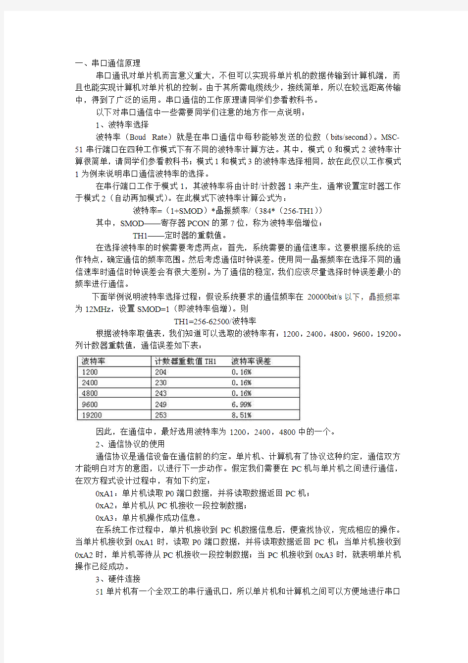 串口通信原理