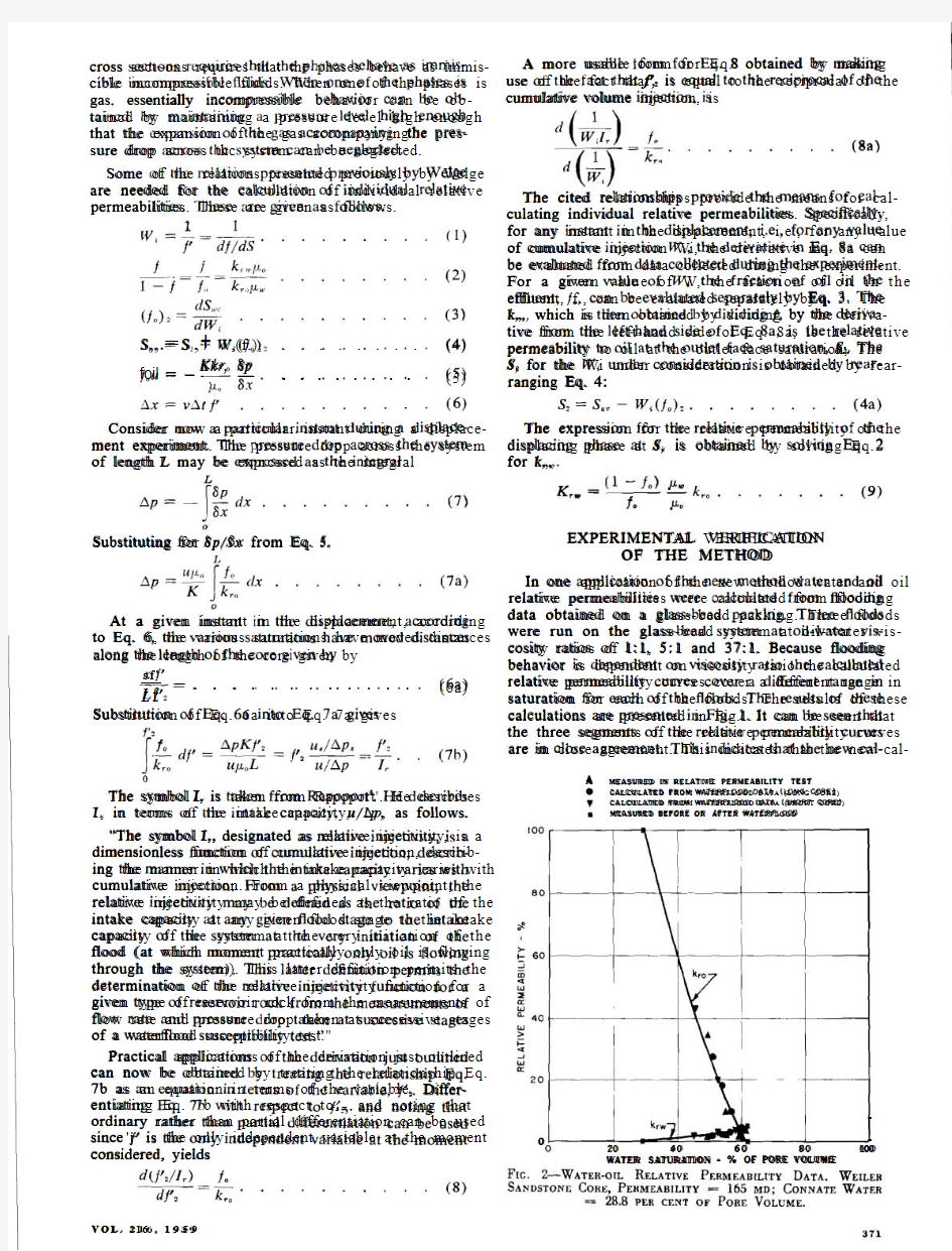 Calculation of Relative Permeability from