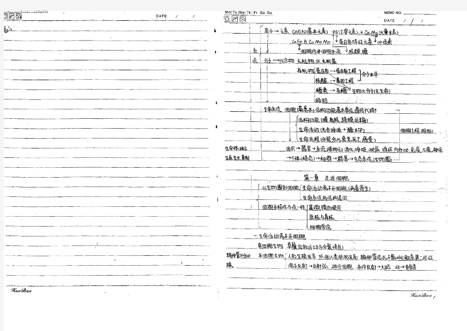 高三生物学霸笔记