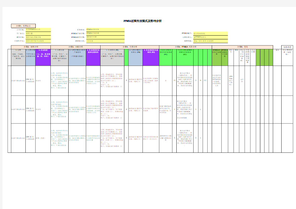 AIAG-VDA-PFMEA分析范例