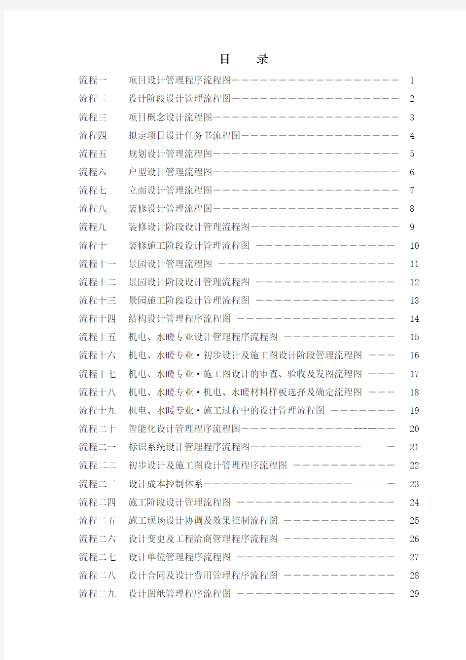 某地产公司项目设计管理流程图