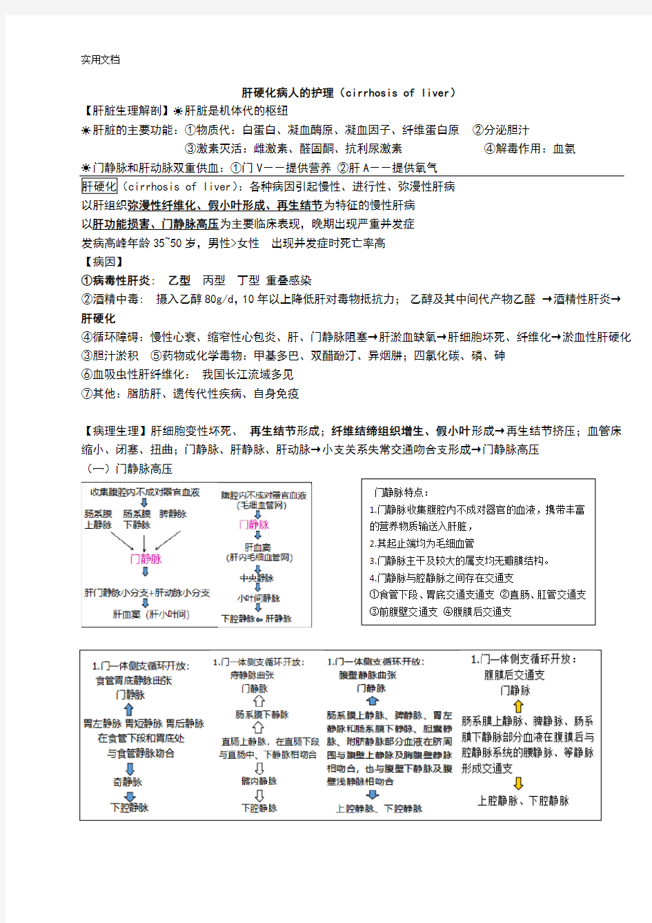 肝硬化病人地护理