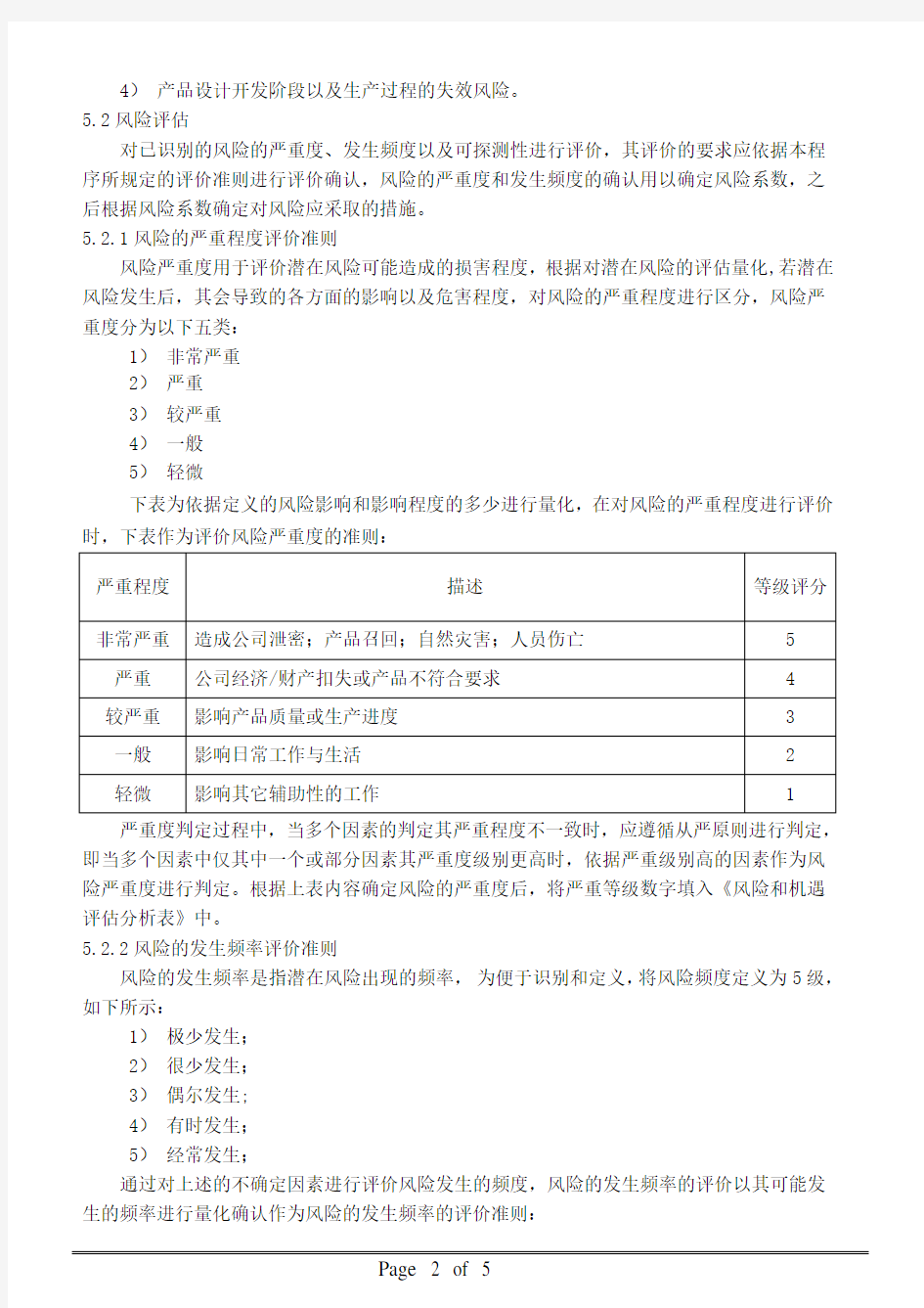 风险和机遇控制程序