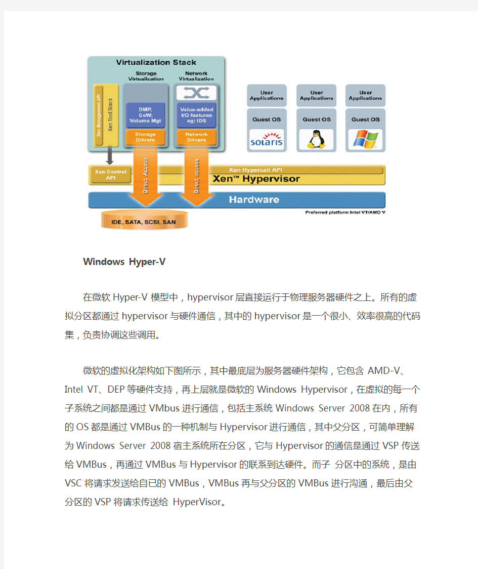 全虚拟化、半虚拟化及比较