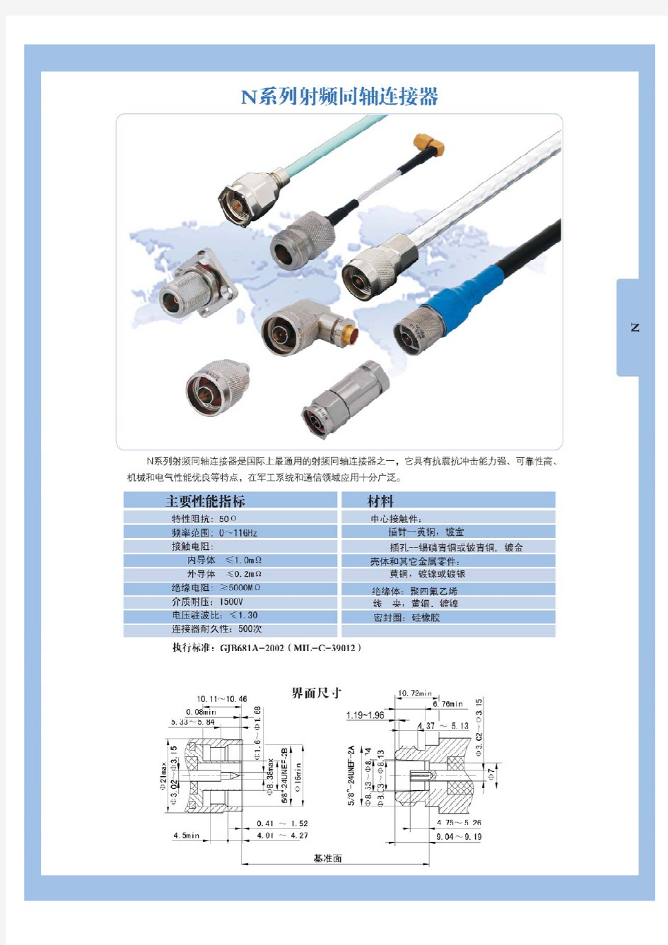 forstar N系列射频同轴连接器