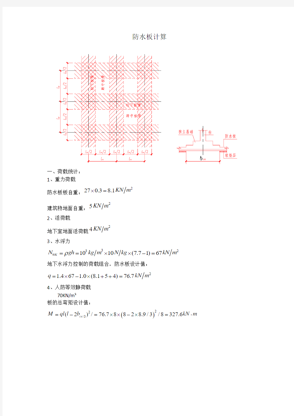 防水板计算