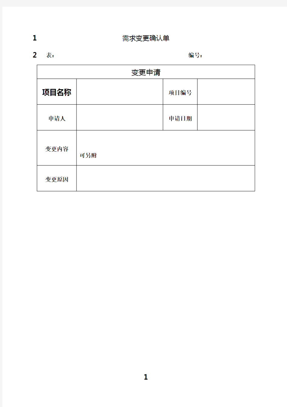 最新软件开发需求变更确认单