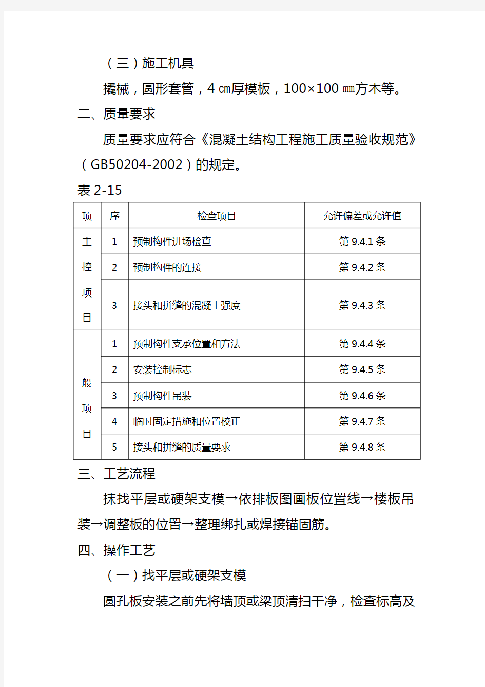 预制楼板安装工程专项施工方案.