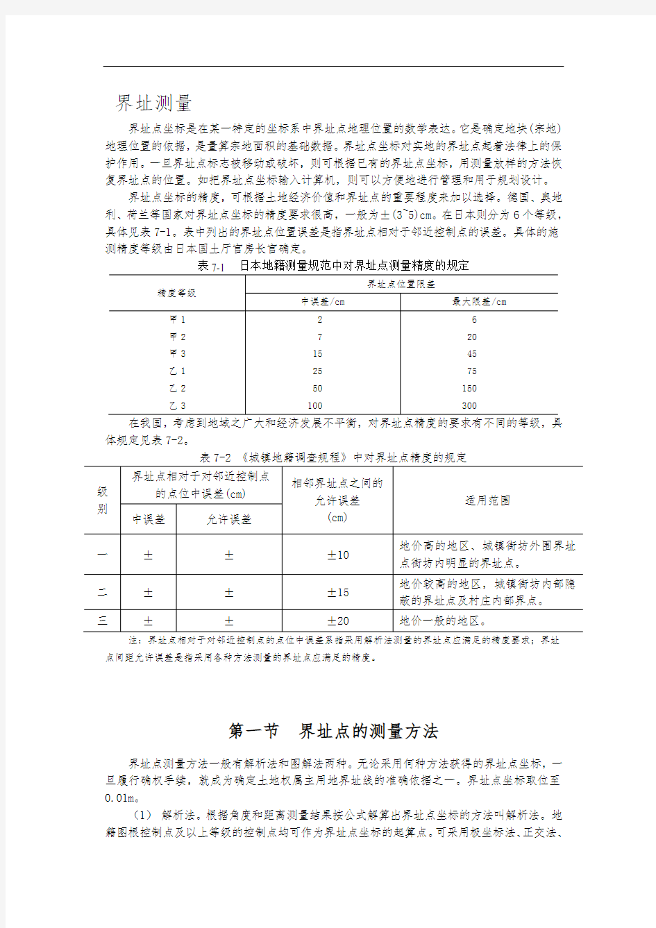 界址点测量