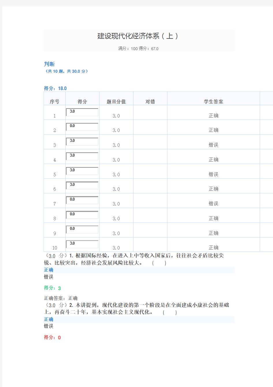 建设现代化经济体系---北京高校教师党员在线考试试题及答案