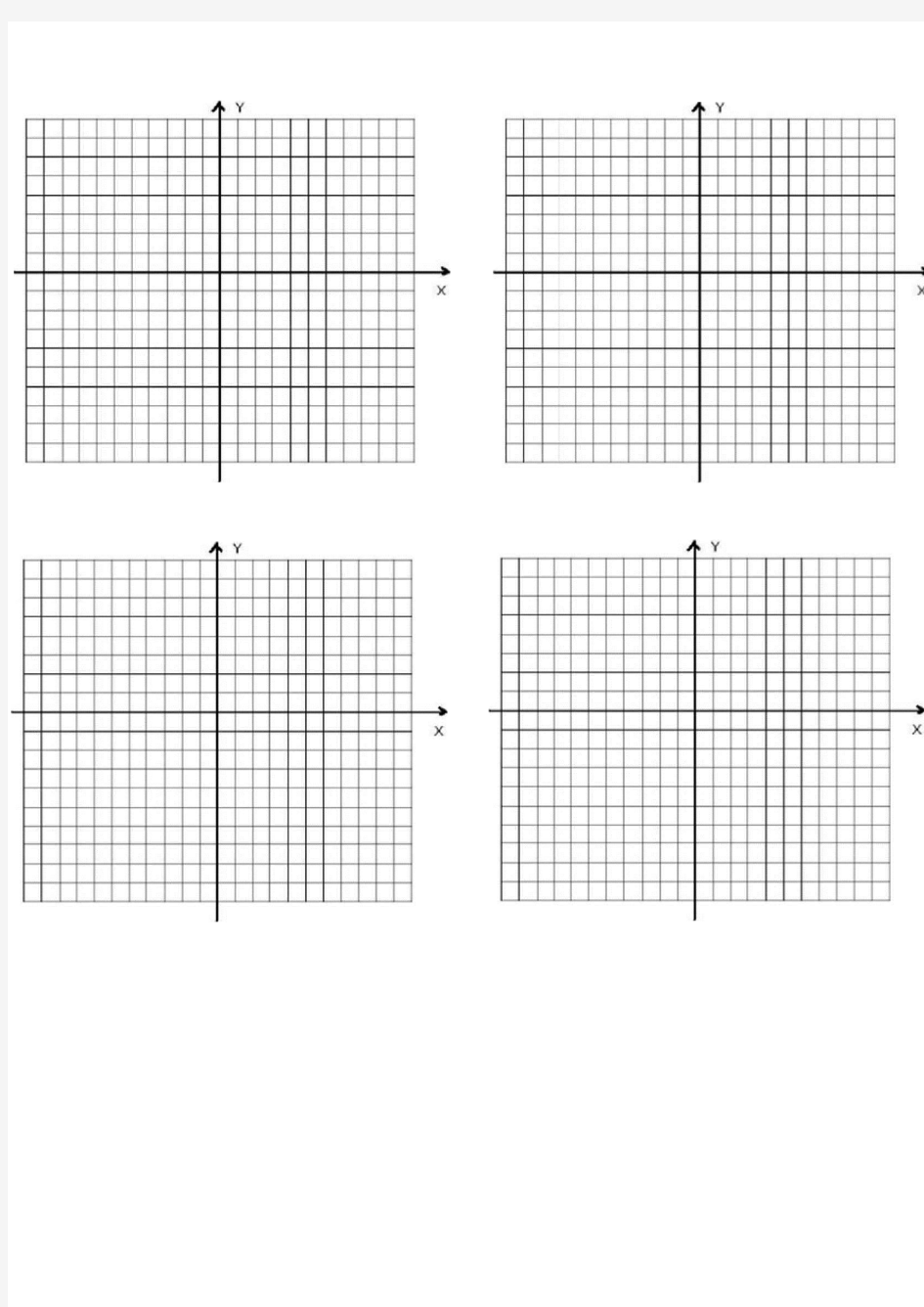 平面直角坐标系图(画图专用)