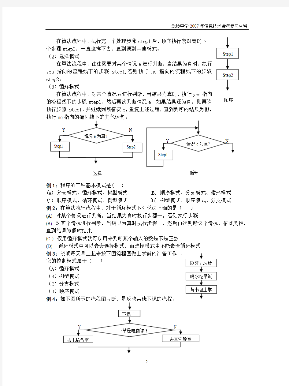 《算法与程序设计》复习一