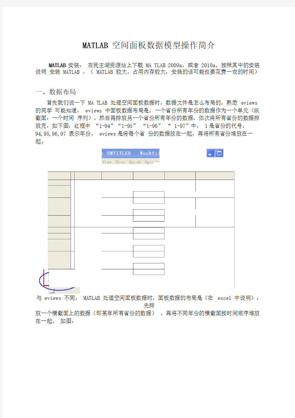 MATLAB空间面板数据模型操作介绍