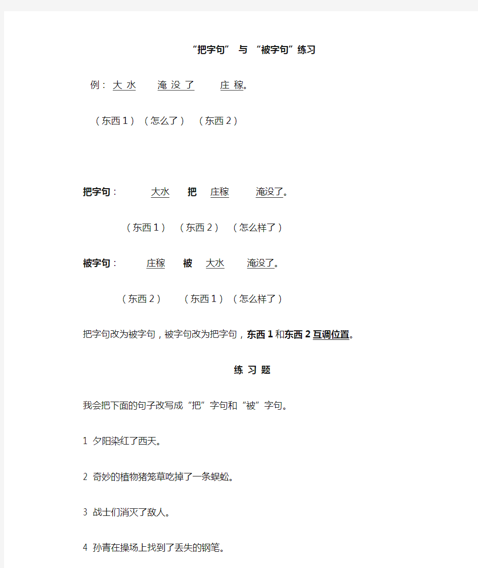 把字句与被字句讲解