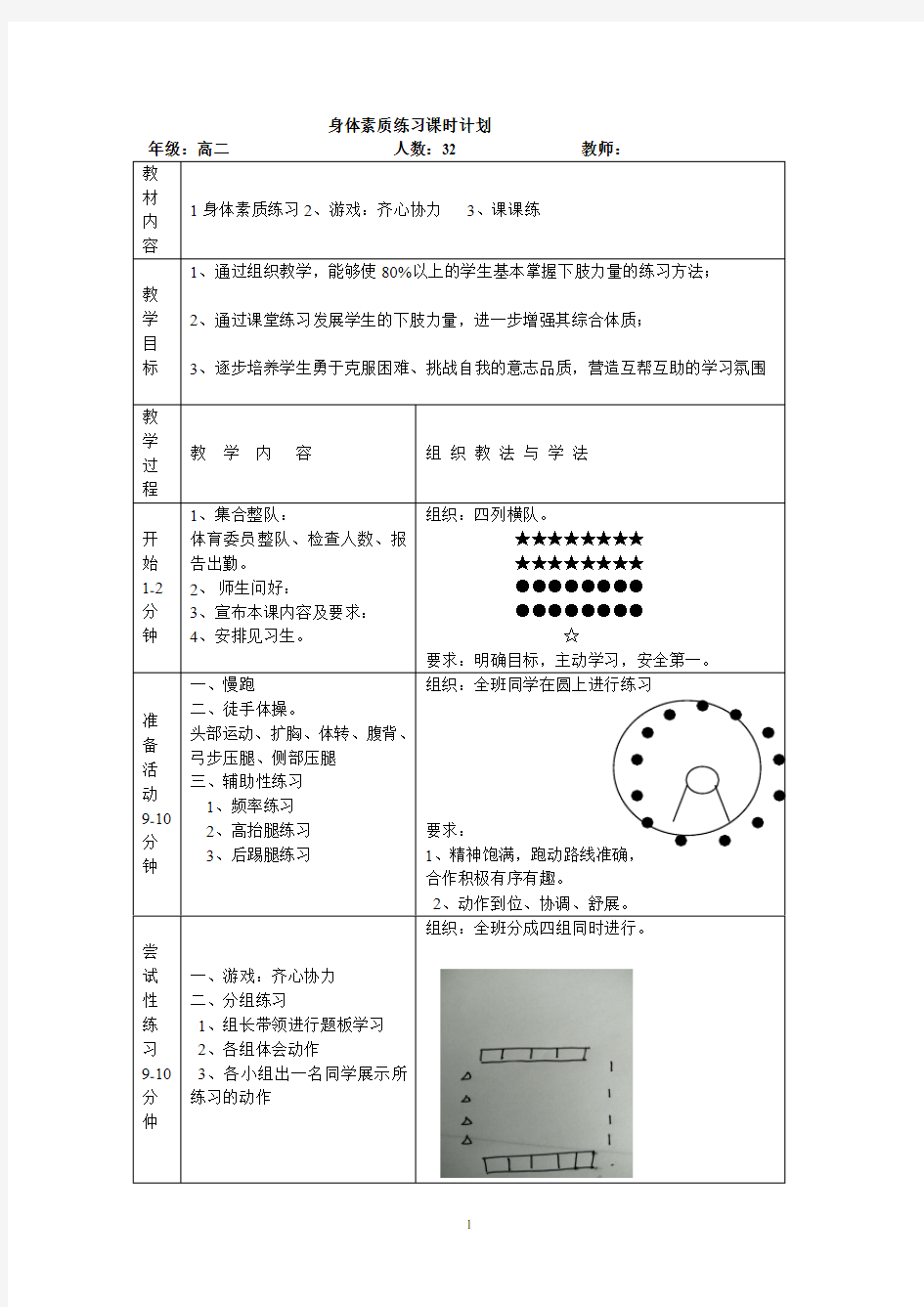 高中体育与健康_田径运动教学设计学情分析教材分析课后反思