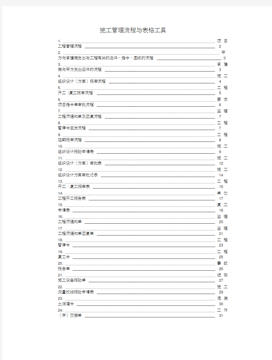 房地产项目工程管理及组织施工管理流程与表格工具_4页