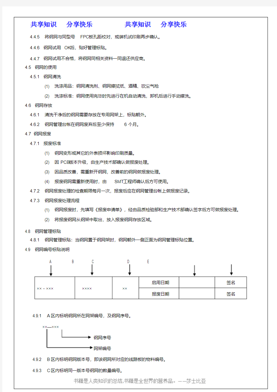 钢网管理规范