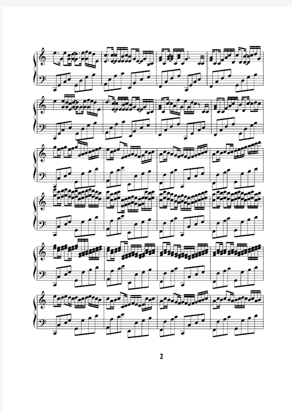 卡农无缺点版 正谱 钢琴谱 五线谱 乐谱.pdf