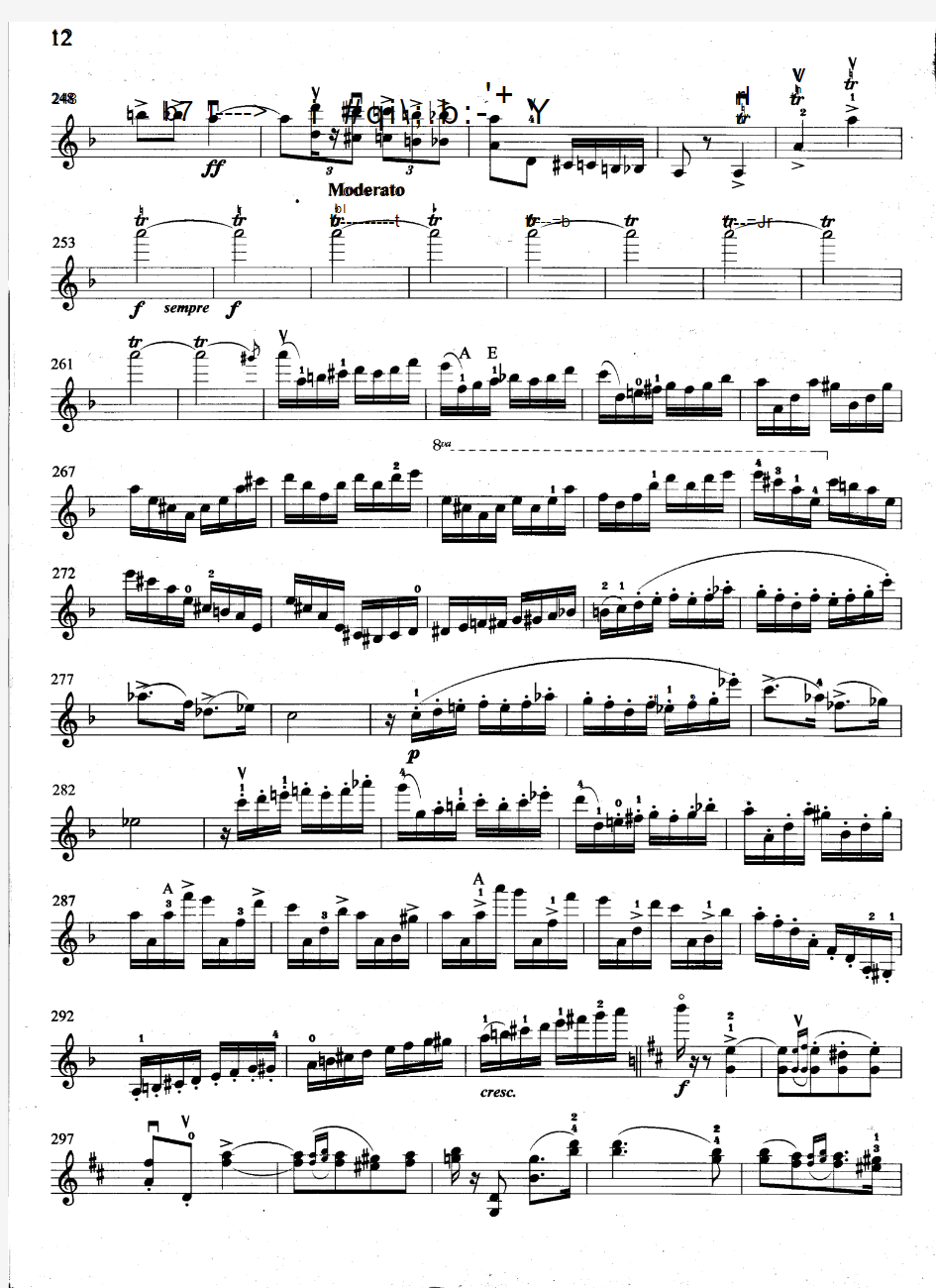 13维尼亚夫斯基第二小提琴协奏曲(独奏谱