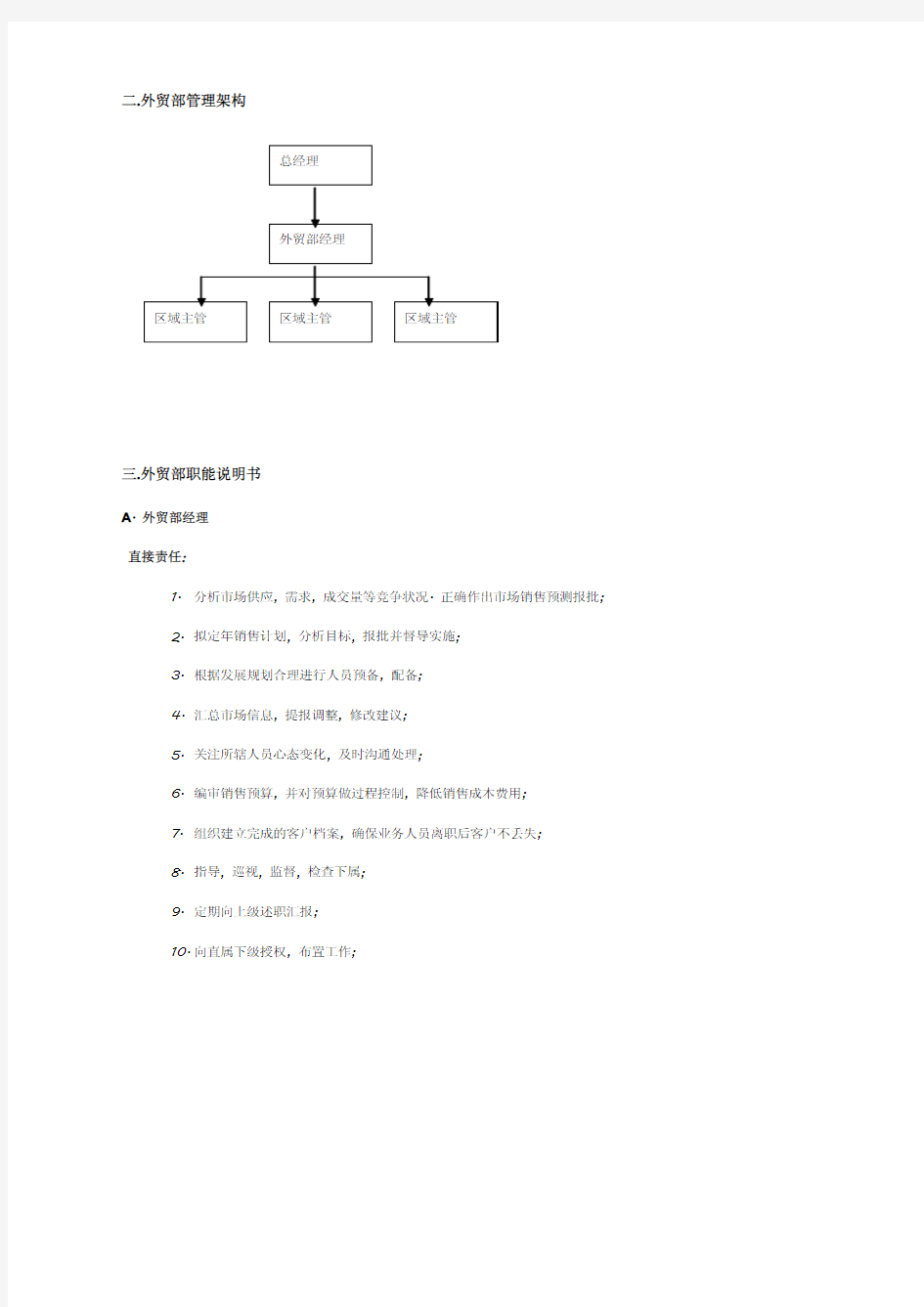 外贸部管理制度-重要