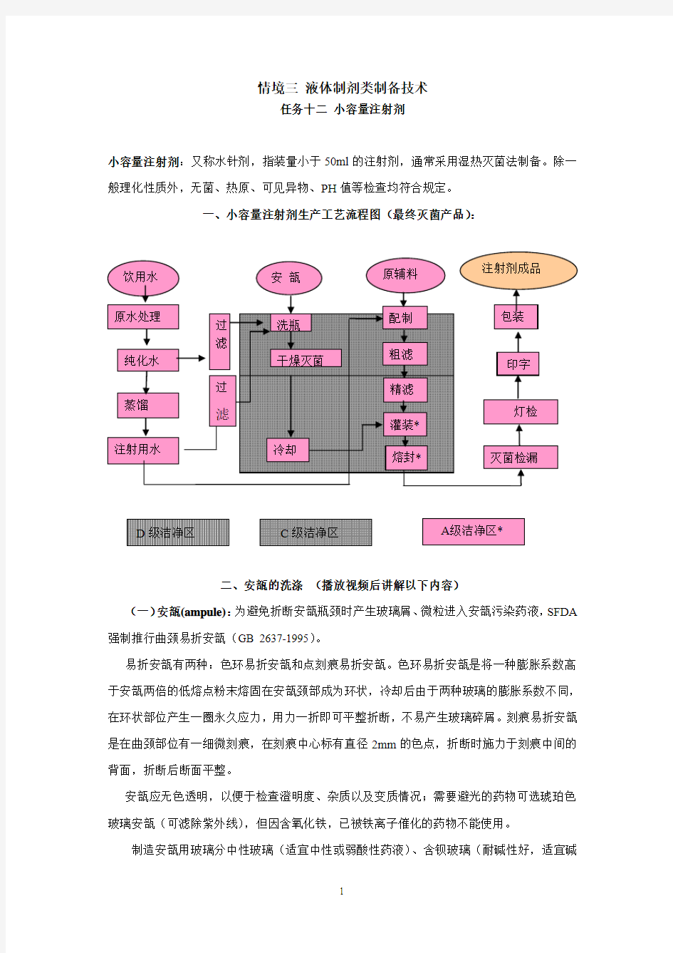 任务12小容量注射剂