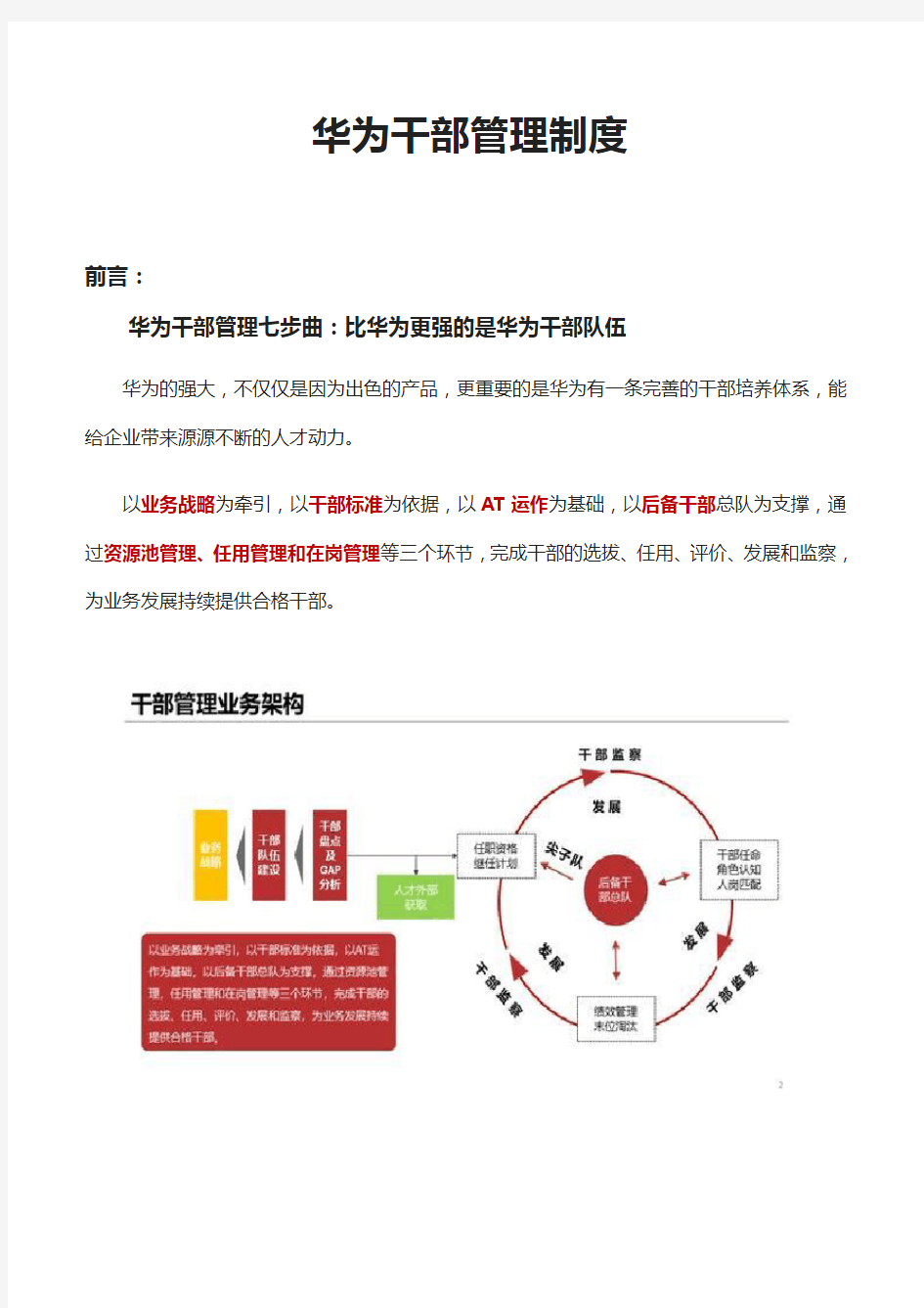 华为干部管理制度(学习分享版)