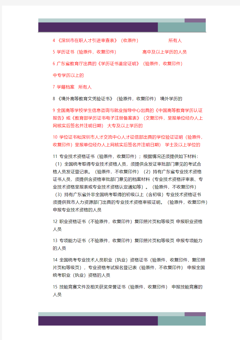 2013年深圳积分入户全过程(已入户)