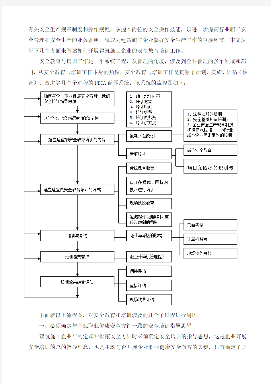 建筑施工企业安全教育培训