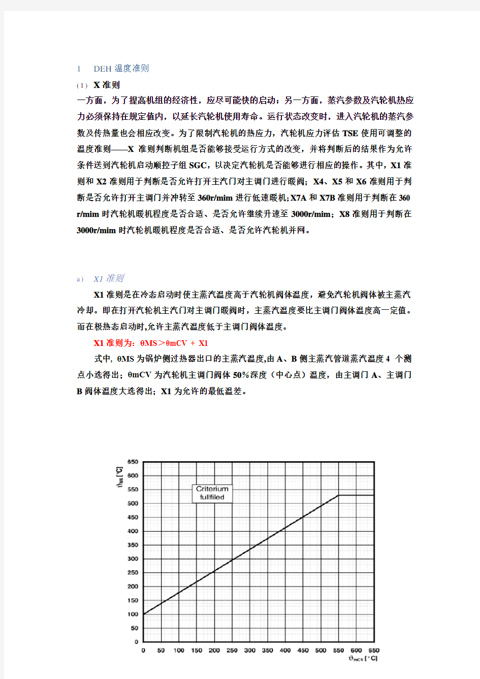 上汽660mw超超临界汽轮机DEH温度准则