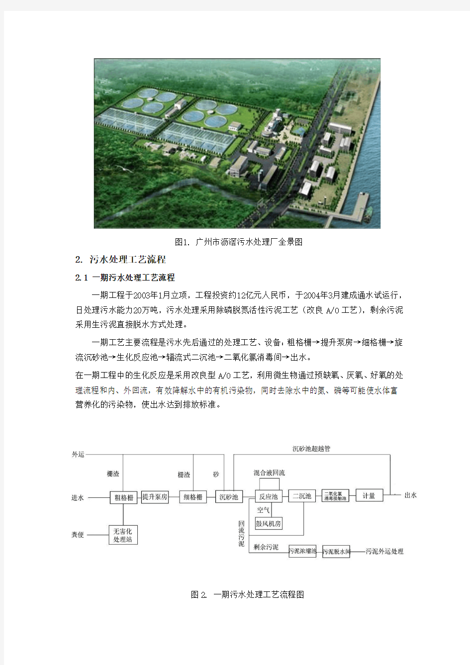 广州市沥滘污水处理厂见习报告