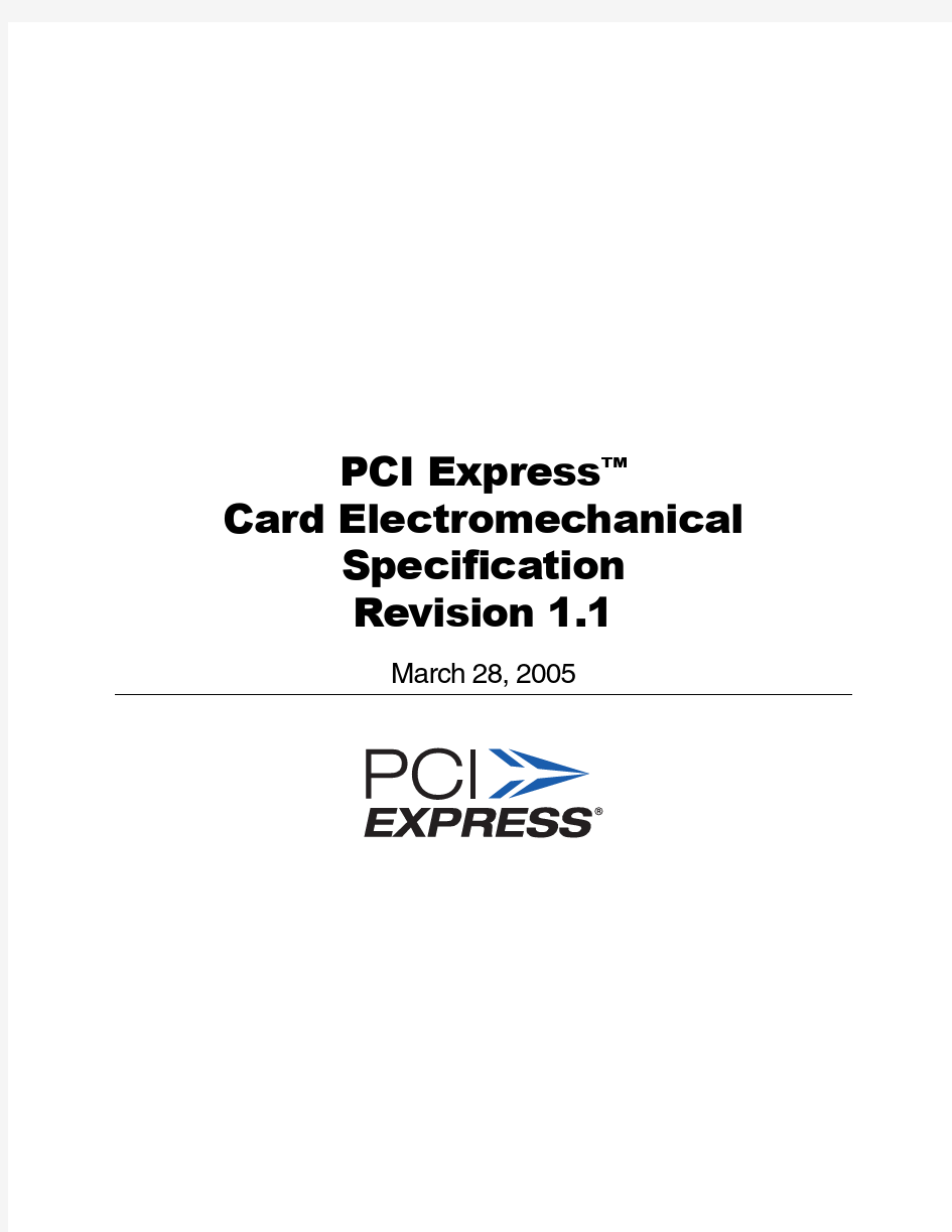 PCI Express Card Electromechanical Specification ReV1_1