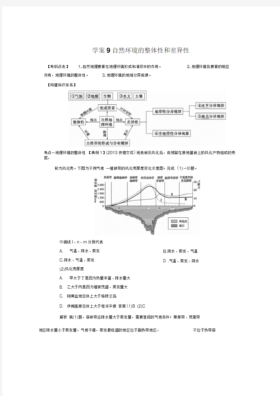 步步高word版版考前三个月高考地理通用第二轮专题复习第1部分专题2自然地理学案91