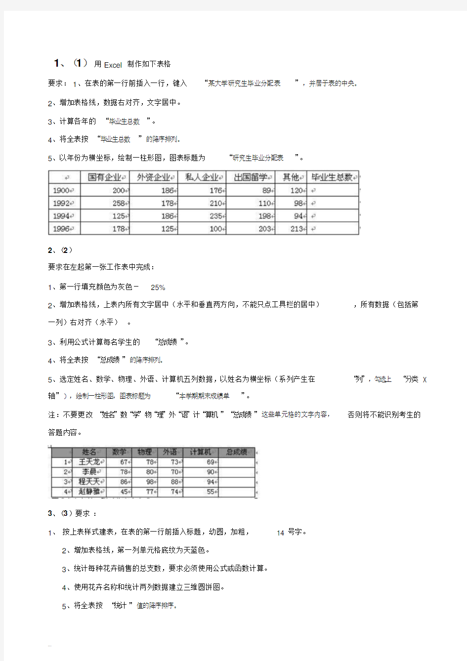 大学计算机基础操作题(1)