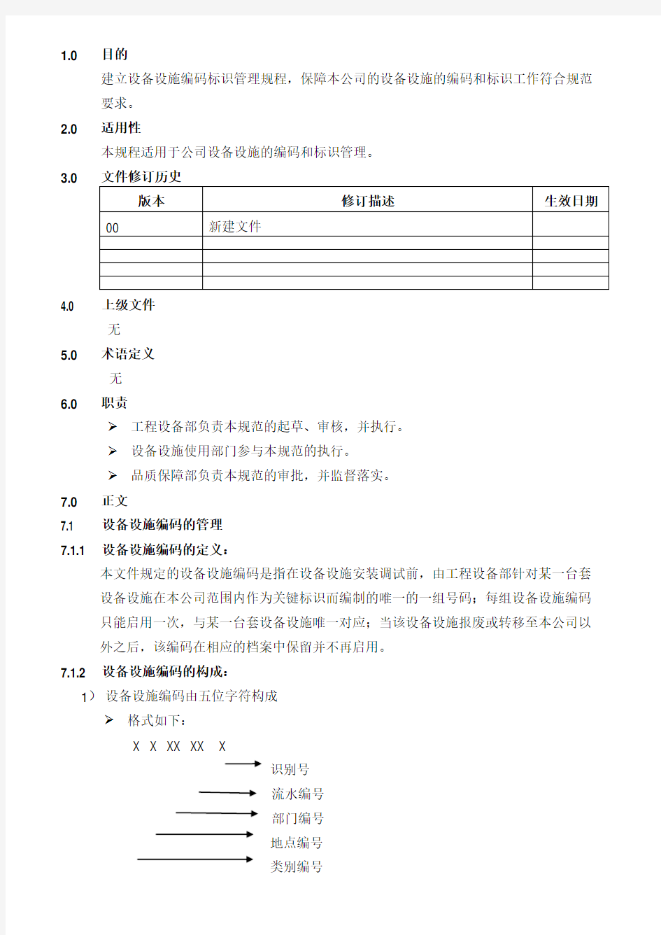 设备设施编码标识管理规程