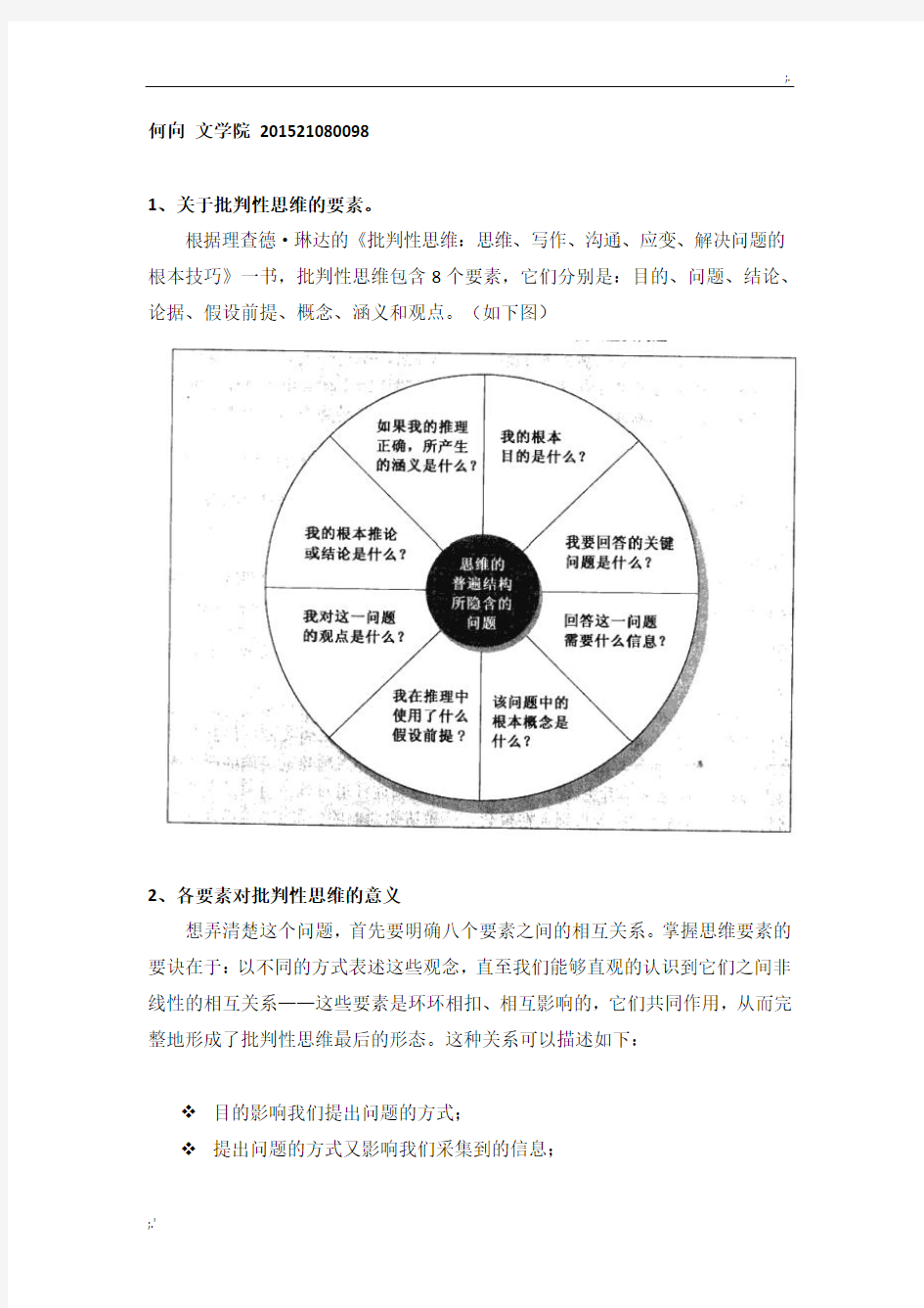 关于批判性思维的要素