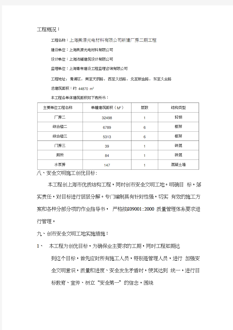 创建文明工地计划及措施