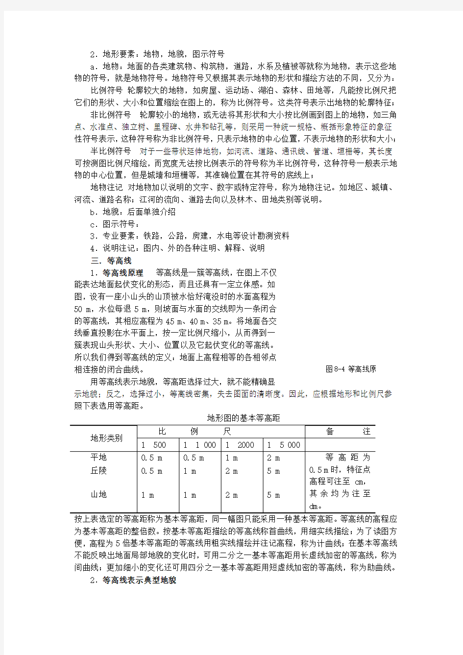 地形图基本知识及大比例尺地形图测绘