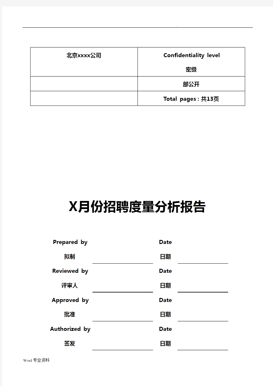 某公司招聘效果分析报告(专业范本)