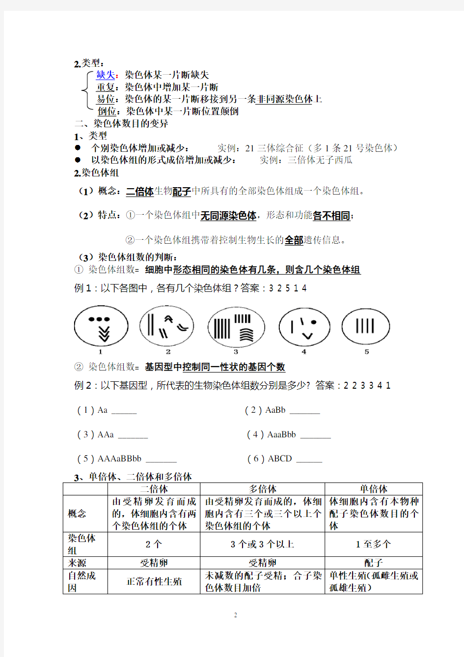 高中生物必修二第五章必考基础知识点全面总结教学文案